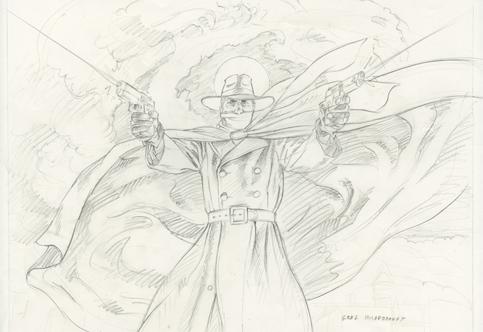 The Shadow - Final Sketch, Greg Hildebrandt