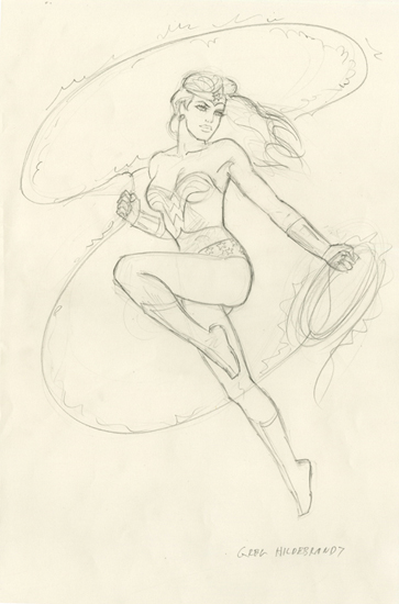Wonder Woman - Sketch, Greg Hildebrandt