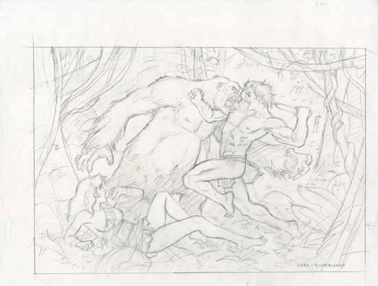 Man vs Ape - Tarzan, Greg Hildebrandt