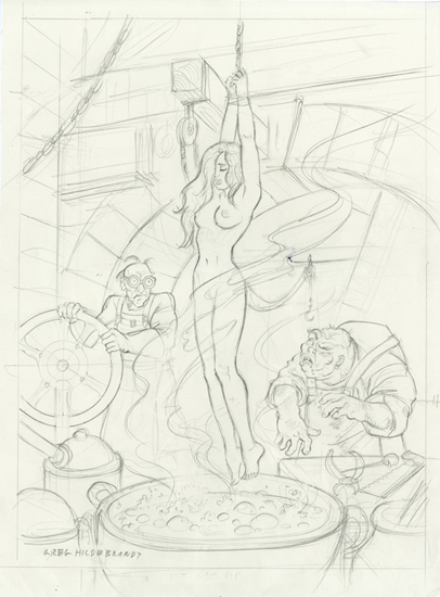 Hot Wax Dip - Sketch, Greg Hildebrandt