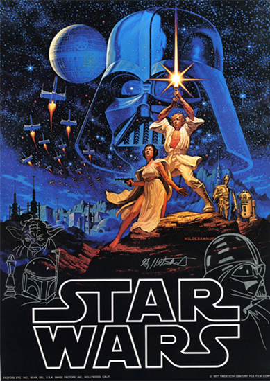 Star Wars Limited Edition Artist Proof Poster - Triple Remarque, Greg Hildebrandt