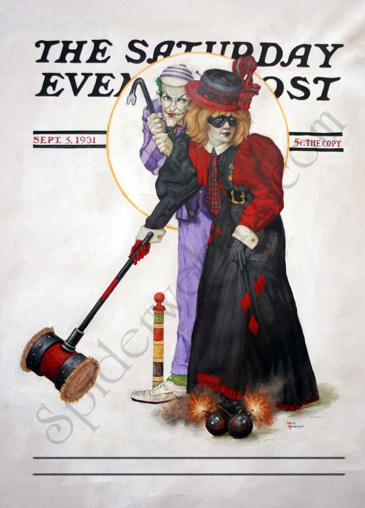 Mark Romanoski | DC Pop Meets Rockwell Puttin’ and Puddin’ | Spiderweb Art Gallery