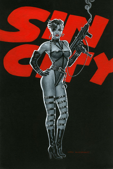 Gail-Sin City - Black board, Greg Hildebrandt