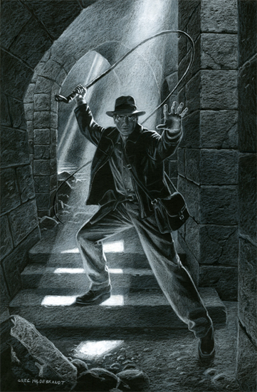Indiana Jones - Black Board, Greg Hildebrandt