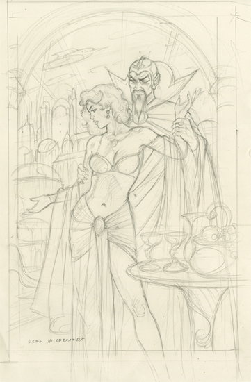Ming and Dale Arden Sketch - Final Sketch, Greg Hildebrandt