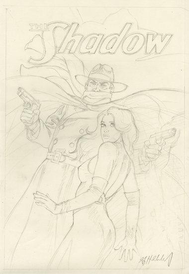 The Shadow and Margo Lane - Sketch, Greg Hildebrandt