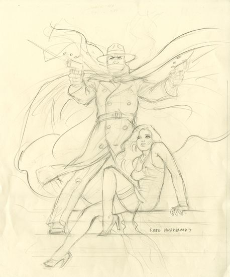 The Shadow and Margo Lane -Sketch, Greg Hildebrandt