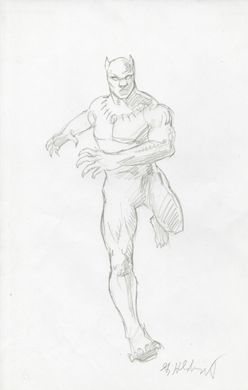 Black Panther Sketch - A, Greg Hildebrandt