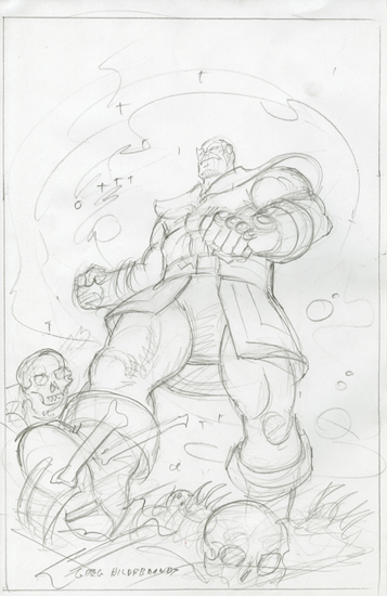 Thanos Preliminary Sketch - #1, Greg Hildebrandt