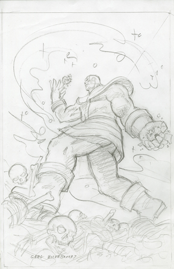 Thanos Preliminary Sketch - #2, Greg Hildebrandt