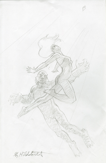 What If? Creature from the Black Lagoon - Preliminary Sketch #2, Greg Hildebrandt