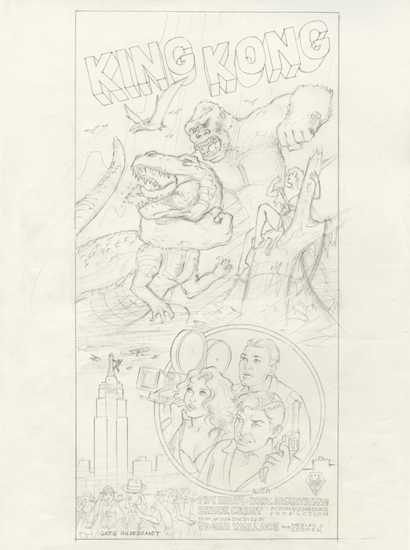 What If? King Kong Final Sketch, Greg Hildebrandt