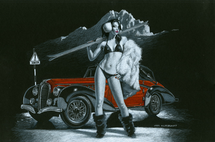 Dangerous Slopes BB 13x19 Print, Greg Hildebrandt