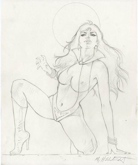 Vampirella Final Sketch, Greg Hildebrandt