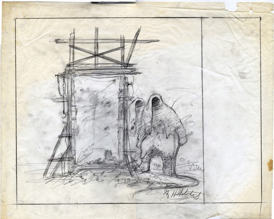 Mob Rules Preliminary Sketch 3 , Greg Hildebrandt