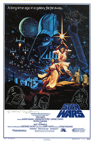 Star Wars: A New Hope 15th Anniversary Poster with 4 Remarques: NYCC SPECIAL, Brothers Hildebrandt