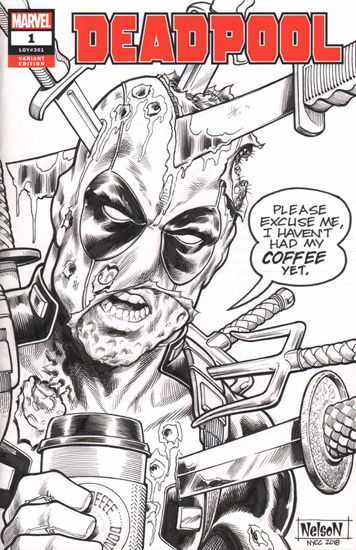 Deadpool Comic Sketch Cover: NYCC Special | Marvel | Spiderwebart Gallery