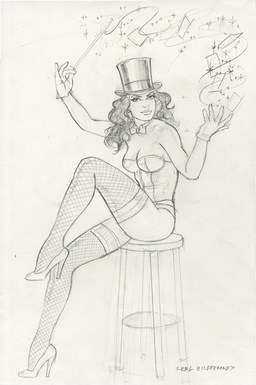Zatanna Sketch 2, Greg Hildebrandt