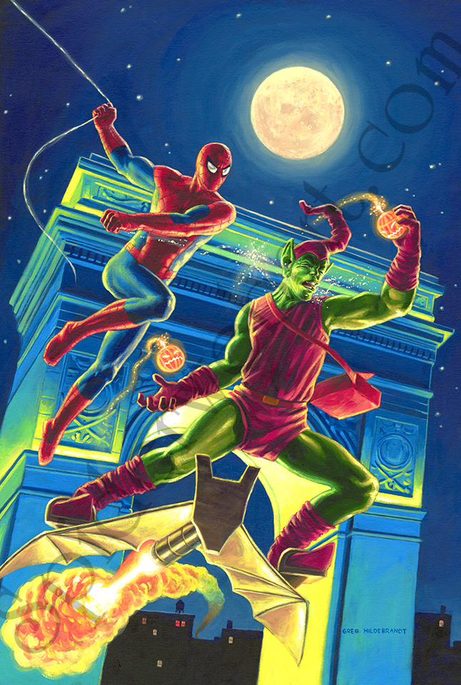 Greg Hildebrandt | Comic Book Cover Spider-Man Vs The Green Goblin Marvel | Spiderweb Art Gallery