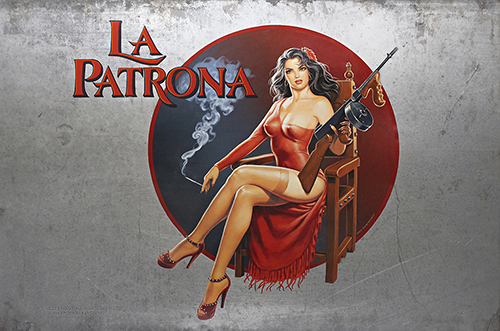 La Patrona - Vintage Tin Sign, Greg Hildebrandt