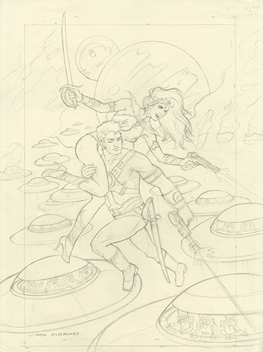 Warlord of Mars - Issue #5 - Final Sketch , Greg Hildebrandt
