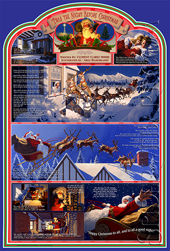 Twas the Night Before Christmas - Tin Sign, Greg Hildebrandt
