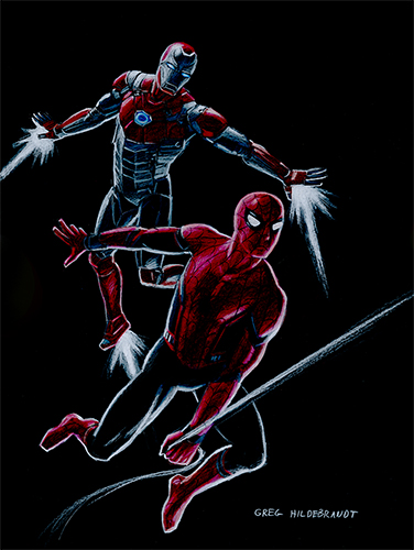 Ironman and Spider-Man, Greg Hildebrandt