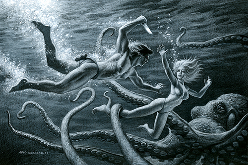 Tarzan Rescues Jane - Blackboard, Greg Hildebrandt
