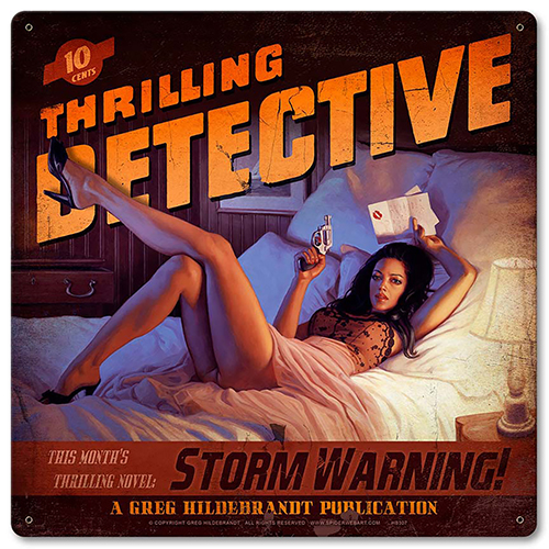 Storm Warning - Vintage Tin Sign - Small, Greg Hildebrandt