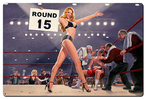 Round 15 - Tin Sign - w/o Text, Greg Hildebrandt