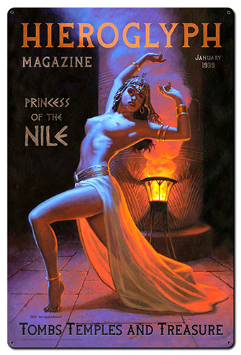Princess of the Nile - Vintage Tin Sign - Small, Greg Hildebrandt