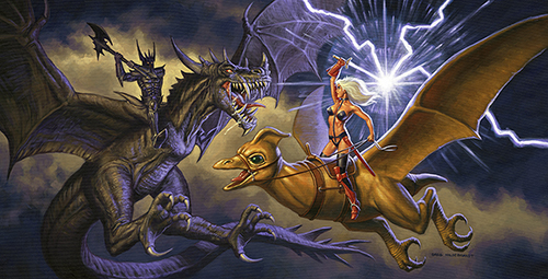 Battle for the Rift - 2023 Tolkien Calendar Centerfold , Greg Hildebrandt