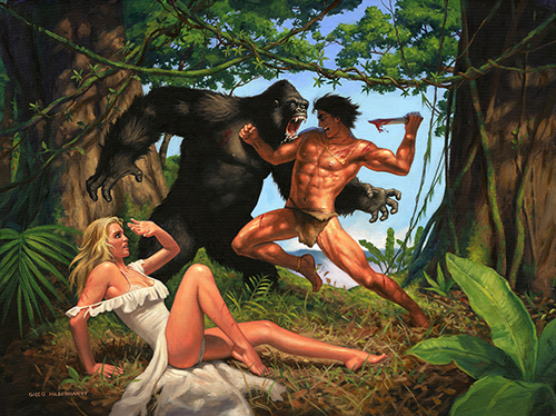 Tarzan Rescues Jane From the Gorilla, Greg Hildebrandt