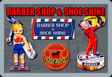 Barber Shop & Shoe Shine tins